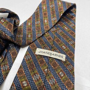 **SOLD** Jhane Barnes 100% Silk Geometric Striped Tie